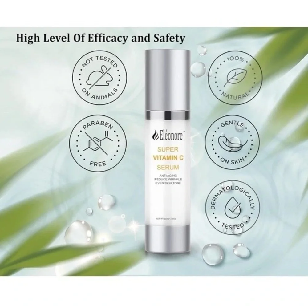 Eleonore Super c Serum w/ Peptides Hyaluronic Acid and Antioxidants Skin Repair.
